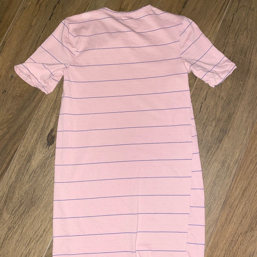 Pink and blue striped maxi dress. Size : xs